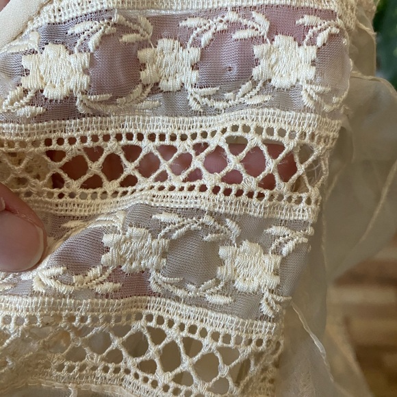 SOLD Vintage Sheer Puff Sleeve Dress - Picture 10 of 16